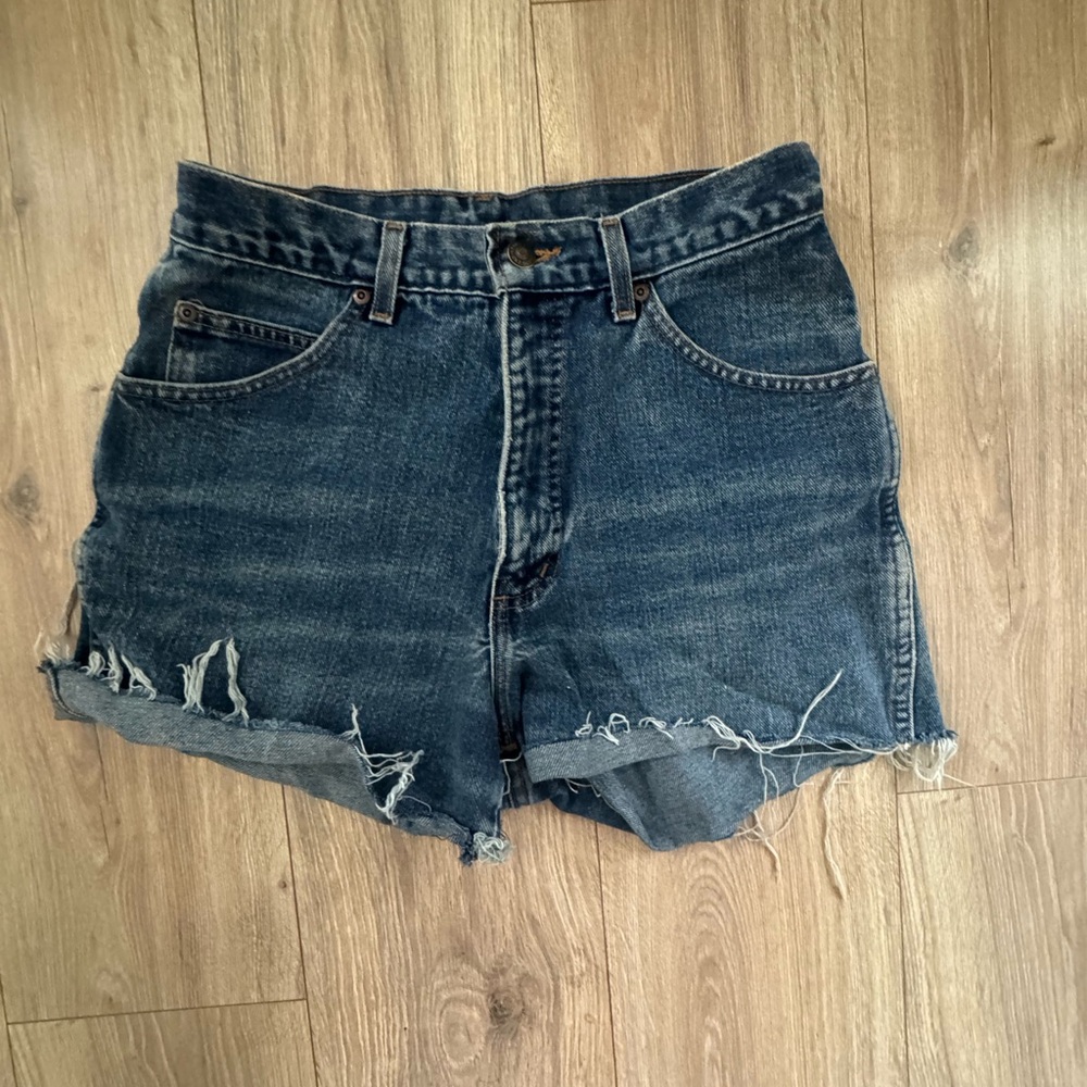 Vintage Lands' End Dark Blue Jean Shorts